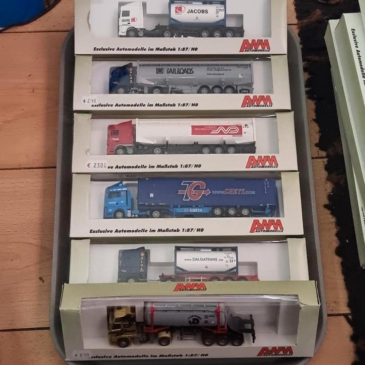 CONTAINER TRUCKS BELGIË H0-1:87, Hobby en Vrije tijd, Modeltreinen | H0, Zo goed als nieuw, Ophalen of Verzenden