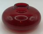Murano plat vaasje in rood glas getekend “Cleto Munari”, Antiek en Kunst, Antiek | Glaswerk en Kristal, Ophalen of Verzenden