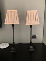 2 lampjes met kapje, Huis en Inrichting, Lampen | Tafellampen, Ophalen, Metaal, Minder dan 50 cm, Landelijk