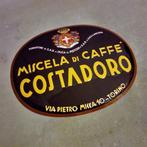 Reclamebord COSTADORO Koffie Italië Torino Vintage Plaquette, Verzamelen, Merken en Reclamevoorwerpen, Verzenden, Gebruikt, Reclamebord