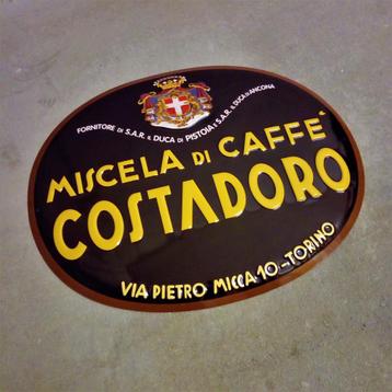 Reclamebord COSTADORO Koffie Italië Torino Vintage Plaquette beschikbaar voor biedingen