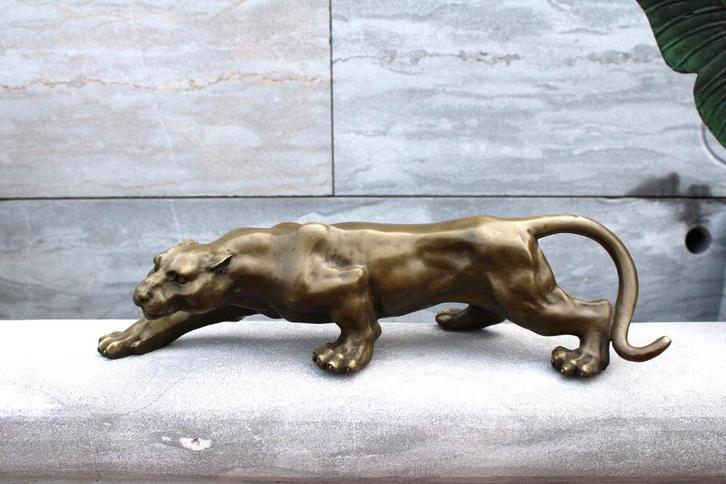 bronzen panter gesigneerd BARYE., Antiek en Kunst, Antiek | Brons en Koper, Brons, Ophalen