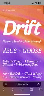 2 x combi tickets Drift festival Kortrijk, Tickets en Kaartjes, Twee personen