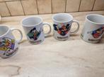 Set van 4 tassen mickey minnie donald daisy, Verzamelen, Ophalen of Verzenden, Mickey Mouse, Zo goed als nieuw, Servies