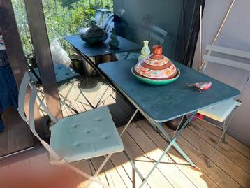 Tuinmeubelen  : bistrotafel en bijhorend bistro stoelen, Inox, Chaise, Salons de jardin, Enlèvement