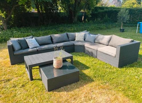 Loungeset 10 delig bois le duc, Tuin en Terras, Tuinsets en Loungesets, Gebruikt, Loungeset, Wicker, 8 zitplaatsen, Bijzettafel