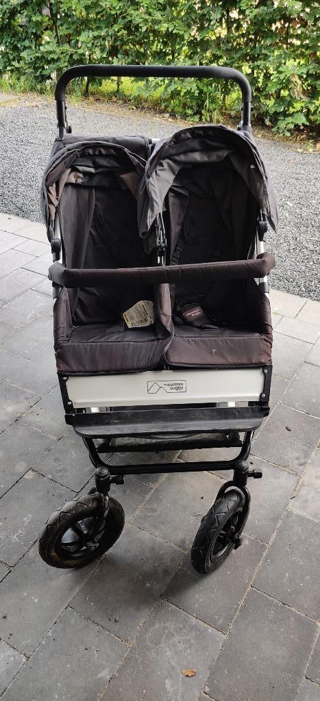 Duo buggy, Kinderen en Baby's, Kinderwagens en Combinaties, Gebruikt, Kinderwagen, Overige merken, Duowagen, Luchtbanden, Verstelbare duwstang