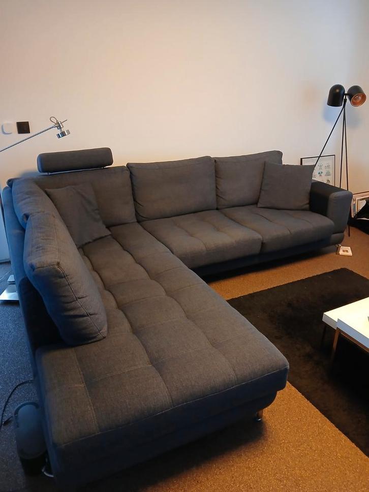 Canapé d'angle à droite, Huis en Inrichting, Zetels | Complete zithoeken, Zo goed als nieuw, Stof, Ophalen