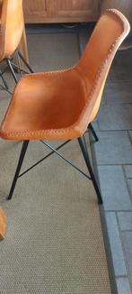 Lot de 8 chaises en cuir brun clair., Maison & Meubles, Chaises, Comme neuf