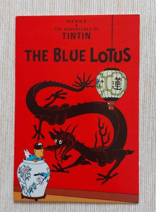 Postcard - Hergé - The Adventures Of Tintin - The Blue Lotus, Verzamelen, Postkaarten | Themakaarten, Ongelopen, Overige thema's