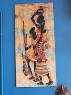 Deux magnifiques œuvres d'art africaines en batik, Enlèvement ou Envoi