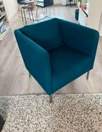 Ikea EKERÖ fauteuil,  donkerblauw, Huis en Inrichting, Ophalen, Metaal, Minder dan 75 cm, Zo goed als nieuw