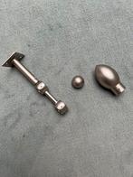 Gordijn roedes/metaal zwart/zilver en toebehoren., Huis en Inrichting, Ophalen, Gebruikt
