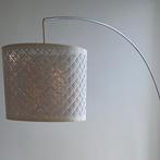 Gebogen vloerlamp op chrome voet met voetschakelaar, Ophalen, Gebruikt, Metaal, Modern