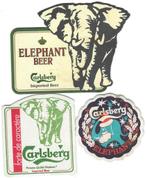 bierviltje.st. Carlsberg Elephant beer, Verzamelen, Biermerken, Verzenden