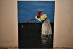 Bruid gooit bloem in de zee, schilderij van Joky Kamo, Antiek en Kunst, Kunst | Schilderijen | Modern, Ophalen