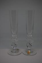 2 vases Nachtmann Bleikristal avec autocollants et gravés, Comme neuf, Cristal, Autres types, Enlèvement ou Envoi