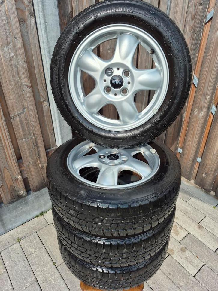Mini Winterbanden set 175/65 R15 met velgen., Auto-onderdelen, Banden en Velgen, Band(en), Winterbanden, 15 inch, 175 mm, Personenwagen