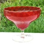 fruitier sur pied en verre rouge et incolore, Antiquités & Art, Enlèvement ou Envoi