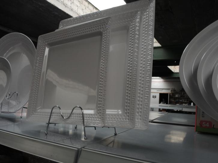 Melamine vierkant borden versage 35/40/50 cm, Huis en Inrichting, Keuken | Servies, Gebruikt, Bord(en), Overige stijlen, Overige materialen