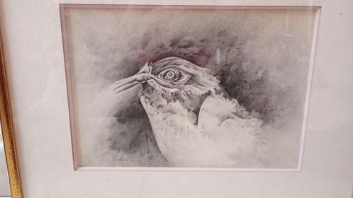 Tekening Gisèle Putmans - De vogel in spiritualiteit, Antiek en Kunst, Kunst | Schilderijen | Abstract, Ophalen of Verzenden