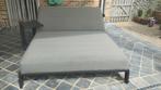 Mexico 2-persoonsligbed + bijzettafel Sunbrella light grey, Tuin en Terras, Ophalen, Zo goed als nieuw, Verstelbaar