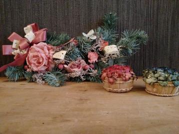 Mooie retro kerstversiering bloemen  beschikbaar voor biedingen