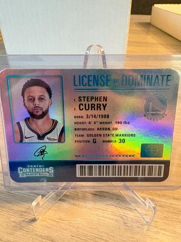 19-20 panini contenders license to dominate stephen curry, Enlèvement ou Envoi
