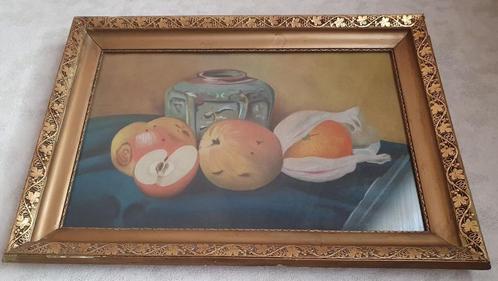 Stilleven met fruit, pasteltinten, An. Ghyoot, fraaie kader, Antiek en Kunst, Kunst | Schilderijen | Klassiek, Ophalen