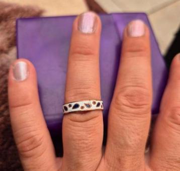 Prachtige vintage Cloisonne ring maat 50-52 beschikbaar voor biedingen