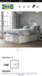 Bed Ikea, Huis en Inrichting, Ophalen, Wit, Tweepersoons, Zo goed als nieuw