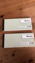 Deux carnets de reçus, Nieuw