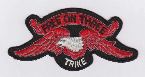 Trike Free on three stoffen opstrijk patch embleem #1, Motoren, Accessoires | Overige, Nieuw, Verzenden