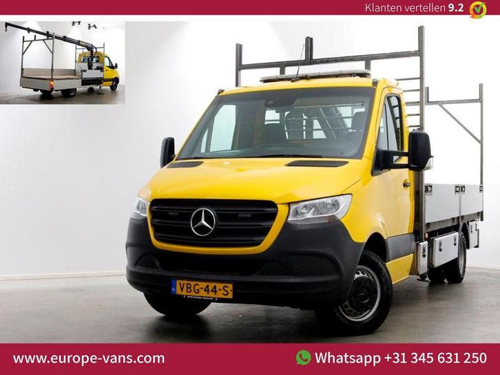 Mercedes-Benz Sprinter 516 CDI 163pk E6 Open Laadbak+HIAB T-, Auto's, Bestelwagens en Lichte vracht, Bedrijf, ABS, Airconditioning