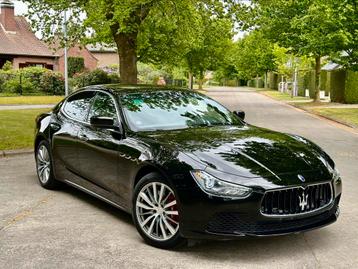 Maserati Ghibli 3.0 V6 Benzine Euro6 Eerste eigenaar 68.000, Auto's, Automaat, Zwart, Berline, 5 deurs