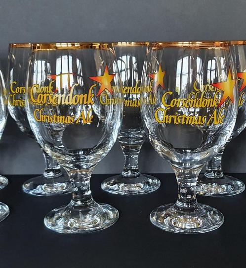 4 Bierglazen voor Corsendonk, Huis en Inrichting, Keuken | Servies, Zo goed als nieuw, Glas of Glazen, Glas, Ophalen of Verzenden