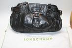 Longchamp, beau grand sac porté épaule en cuir noir +sac pou, Comme neuf, Noir, Enlèvement ou Envoi