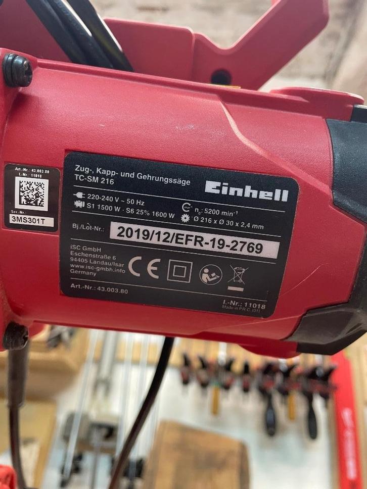 Scie à onglet radial, Doe-het-zelf en Bouw, Gereedschap | Zaagmachines, Zo goed als nieuw, Afkortzaag, 1200 watt of meer, 30 tot 70 mm