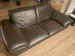 Lederen sofa's (2-zit & 3-zit), Huis en Inrichting, Zetels | Zetels, Ophalen, Gebruikt, Driepersoons, Rechte bank