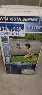 Nieuw BESTWAY zwembad ovaal 4,27 x 2,5 x 1m met filterpomp, Tuin en Terras, Ophalen, 200 tot 300 cm, 80 tot 120 cm, Nieuw