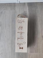 Wijnkist " wil jij mijn peter zijn ", Huis en Inrichting, Ophalen of Verzenden, Zo goed als nieuw