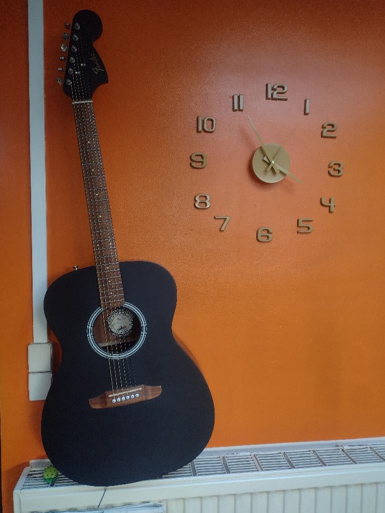 Fender Electro acoustique Monterey Black, Muziek en Instrumenten, Snaarinstrumenten | Gitaren | Akoestisch, Zo goed als nieuw