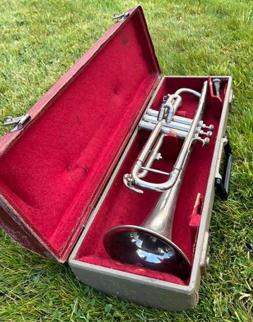 Antieke trompet, Musique & Instruments, Instruments à vent | Trompettes, Enlèvement, Utilisé, Avec valise
