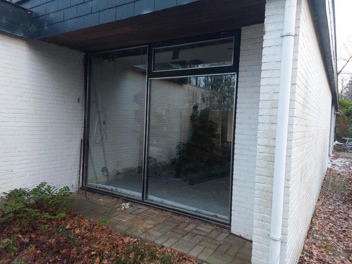 Houten ramen, Doe-het-zelf en Bouw, Glas en Ramen, Gebruikt, Gevelraam of Ruit, 160 cm of meer, 160 cm of meer, Dubbelglas, Ophalen