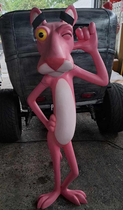 Pink panther XL beeld roze panter mancave gameroom beelden, Collections, Statues & Figurines, Comme neuf, Autres types, Enlèvement