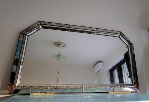 Grote Venetiaanse trapezium spiegel.., Maison & Meubles, Accessoires pour la Maison | Miroirs, Utilisé, Enlèvement ou Envoi