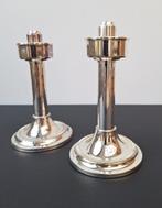 Twee vintage verzilverde kandelaars BMF W-Germany, Antiek en Kunst, Ophalen of Verzenden