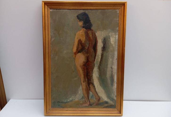 PIERRE CHRISTIN schilderij (2), Antiek en Kunst, Kunst | Schilderijen | Klassiek, Ophalen of Verzenden