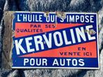 Dubbelzijdig emaille reclamebord KERVOLINE, Ophalen of Verzenden, Gebruikt, Reclamebord