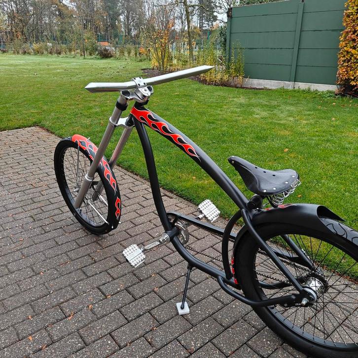 Unieke Amerikaanse fiets, Fietsen en Brommers, Fietsen | Cruisers en Lowriders, Zo goed als nieuw, Heren, Chopper, Staal, Ophalen